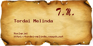 Tordai Melinda névjegykártya